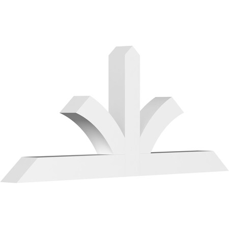 Ekena Millwork Richland Architectural Grade PVC Gable Bracket, 84"W x 35"H x 6"D x 6"F, 10/12 Pitch GBP084X35X0606RIC00